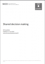 Shared decision making: NICE guideline [NG197]